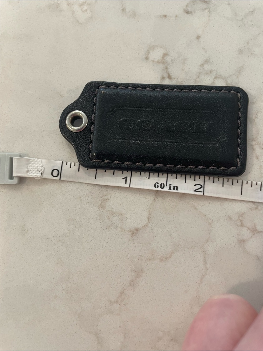Coach Black Leather Vintage Hang Tag - Picture 3 of 4